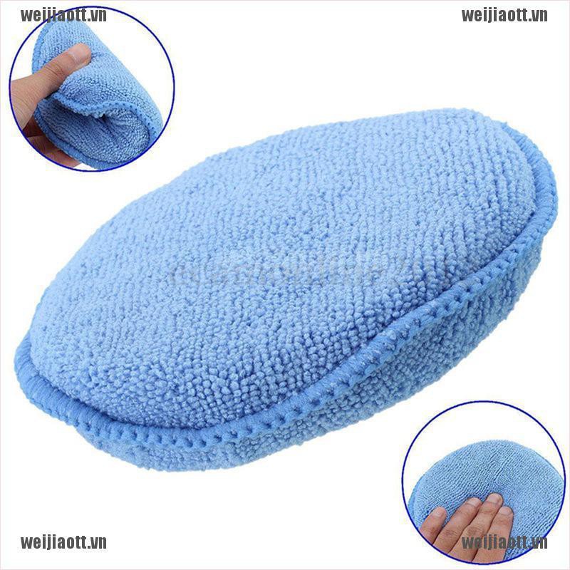 Bộ 1 miếng xốp vi sợi đánh sáp vệ sinh làm bóng chi tiết xe hơi