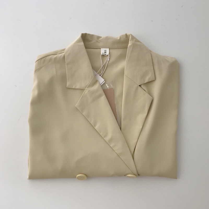 Áo Khoác Blazer Nữ Dài Tay JEM CLOSET Form Rộng Chất Vải Tây Thiết Kế Phong Cách Hàn TUD 1621