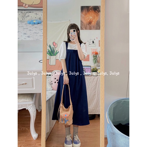 Set yếm ulzzang dài 2 chi tiết (ảnh thật shop chụp kèm video)