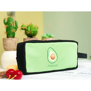 [Hình chụp thật] Bóp Viết Vải Canvas Trái Bơ