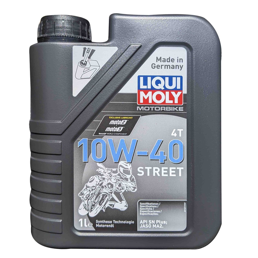 Dầu nhớt tổng hợp cho xe máy tay côn và phân khối lớn LIQUI MOLY STREET 10W40 1000ml - Shopnhottot