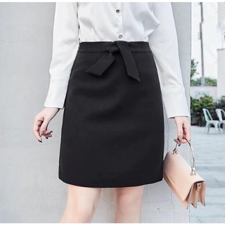 [NEW] Chân váy công sở dáng chữ A thắt nơ