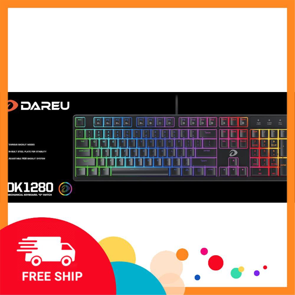 (A534) Bàn phím cơ chơi game DareU DK1280 RGB