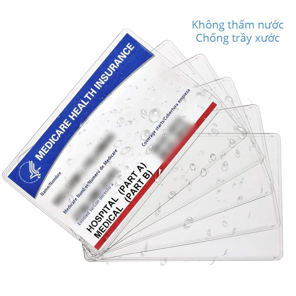 Combo 10 Túi đựng thẻ căn cước công dân, bằng lái xe, ATM, Card visit, CMND, túi đựng thẻ căn cước SGT5579
