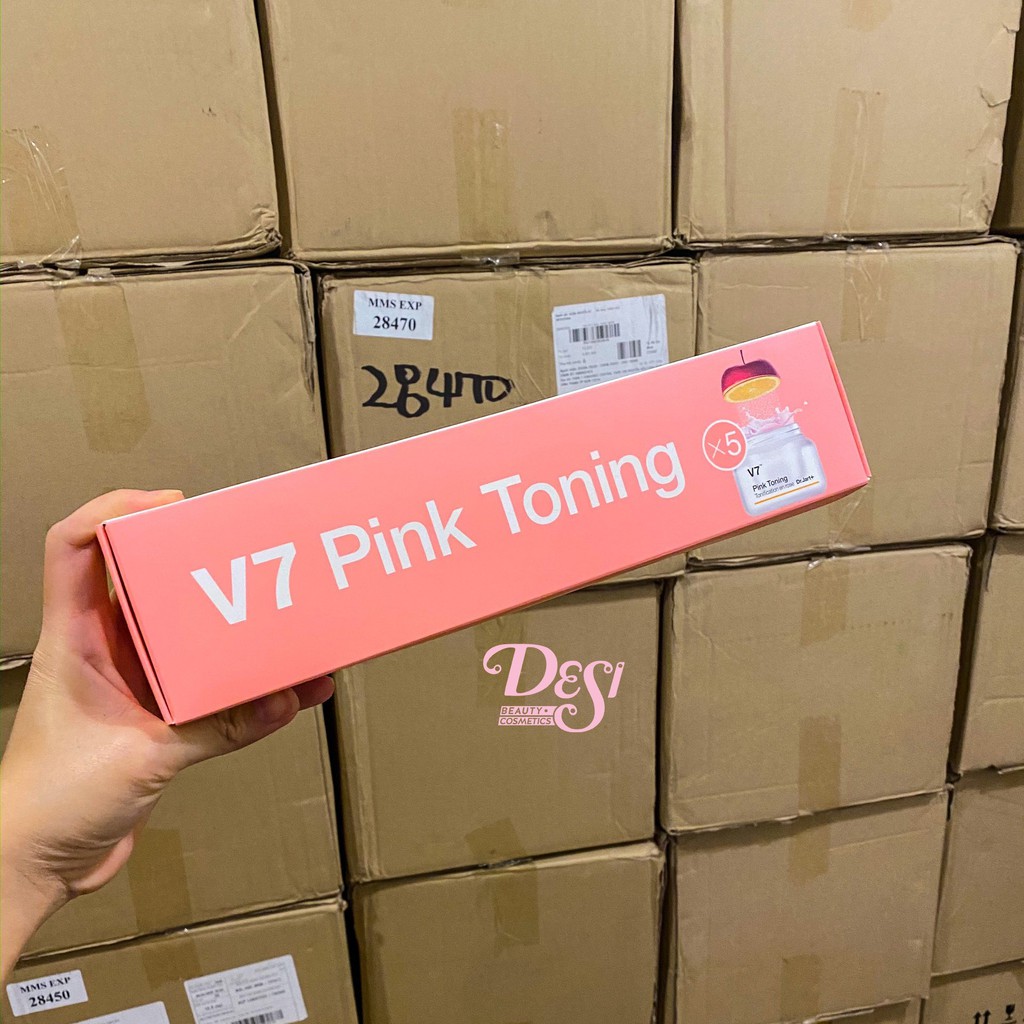 Kem V7 Dưỡng Trắng Và Tái Tạo Da V7 PINK TONING