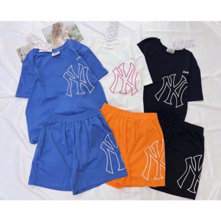 Set đồ nữ AMEE, Đồ bộ nữ NY freesize, nhiều màu vải cotton siêu mát, 3 màu đen, xanh, trắng cam - BD001