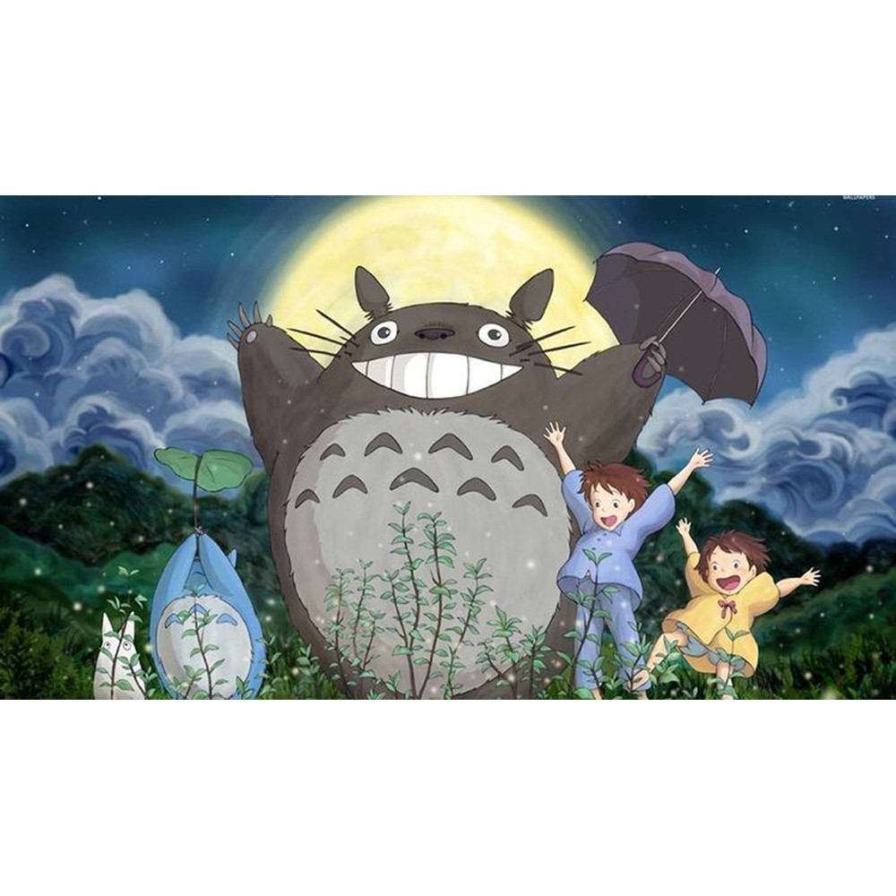 Bộ Tranh Ghép Xếp Hình 1000 Pcs Jigsaw Puzzle Ánh Trăng Totoro Hàng Xóm Của Tôi Bản Cao Cấp-H32