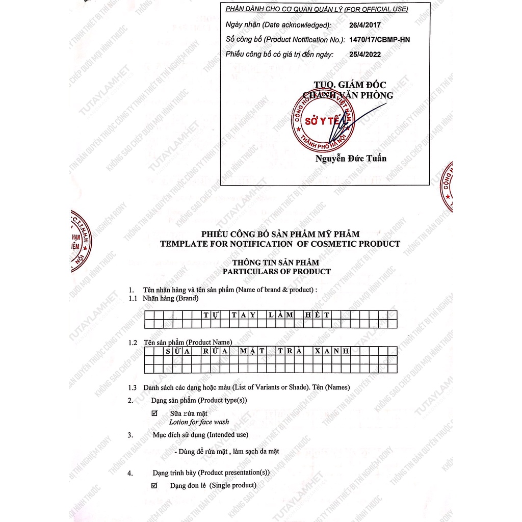 BỌT RỬA MẶT TRÀ XANH