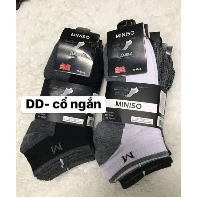 Sỉ=lẻ set 10 đôi tất  miniso xuất nhât cổ ngắn