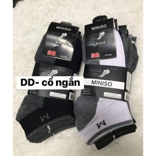 Sỉ=lẻ set 10 đôi tất miniso xuất nhât cổ ngắn