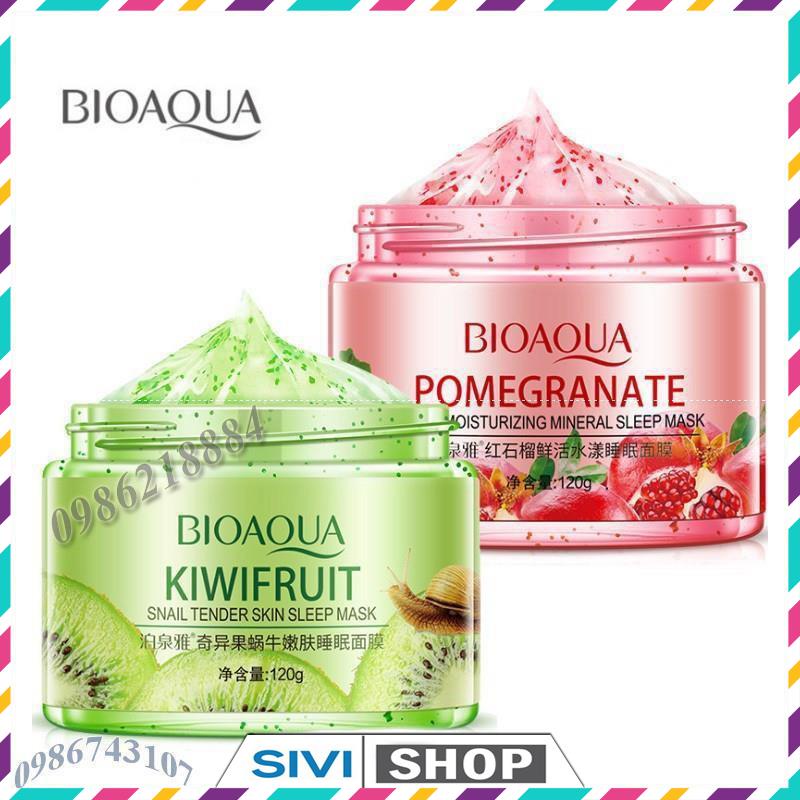 Mặt nạ ngủ hoa quả Bioaqua Kiwifruit Pomegranate