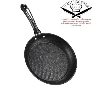 chảo thép chống dính size 24cm(tặng muôi gỗ)