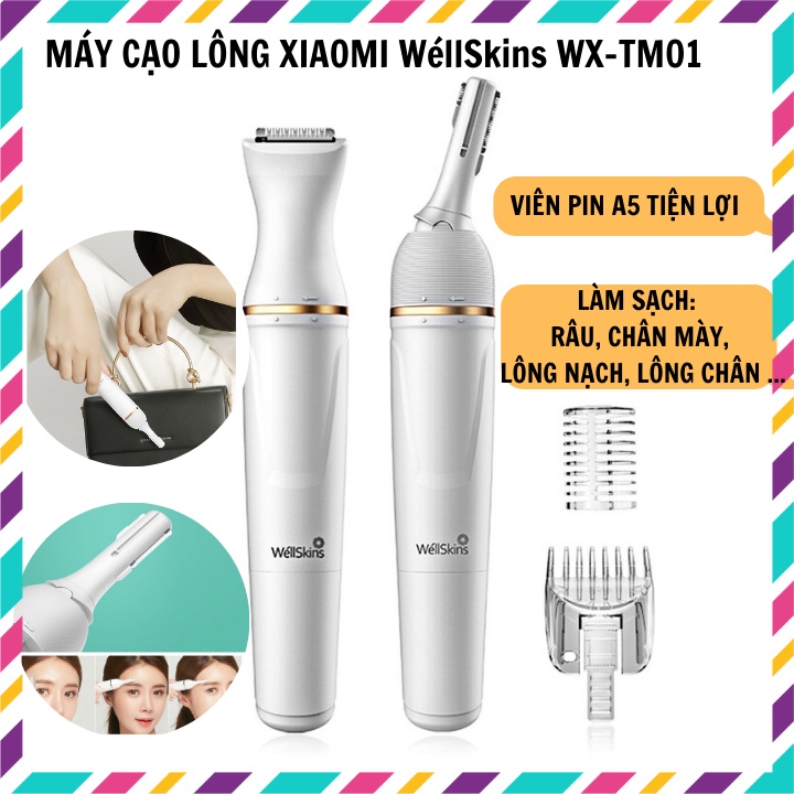 Máy cạo lông Xiaomi WéllSkins WX-TM01 viên pin A5 tiện lợi