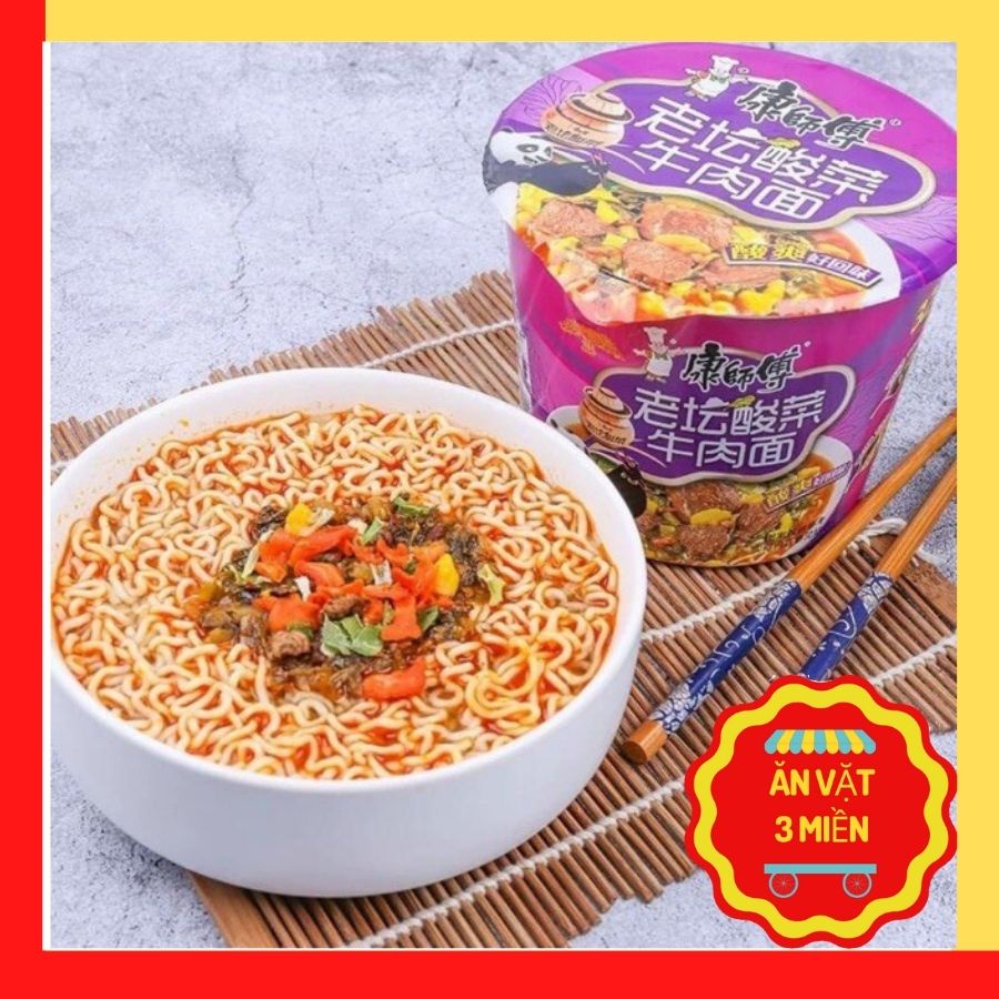 Mì chua cay, mì tôm cải chua siêu ngon