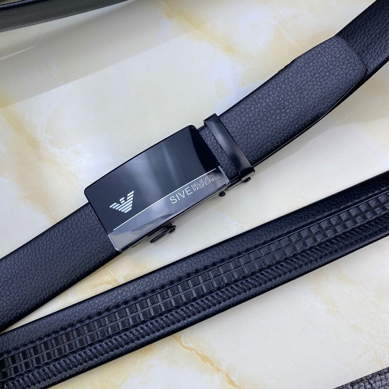 Thắt lưng da nam cao cấp mặt MEKA, dây nịt nam da thật rộng 35mm khóa tự động mạ ti tan dùng cho giới trẻ và doanh nhân