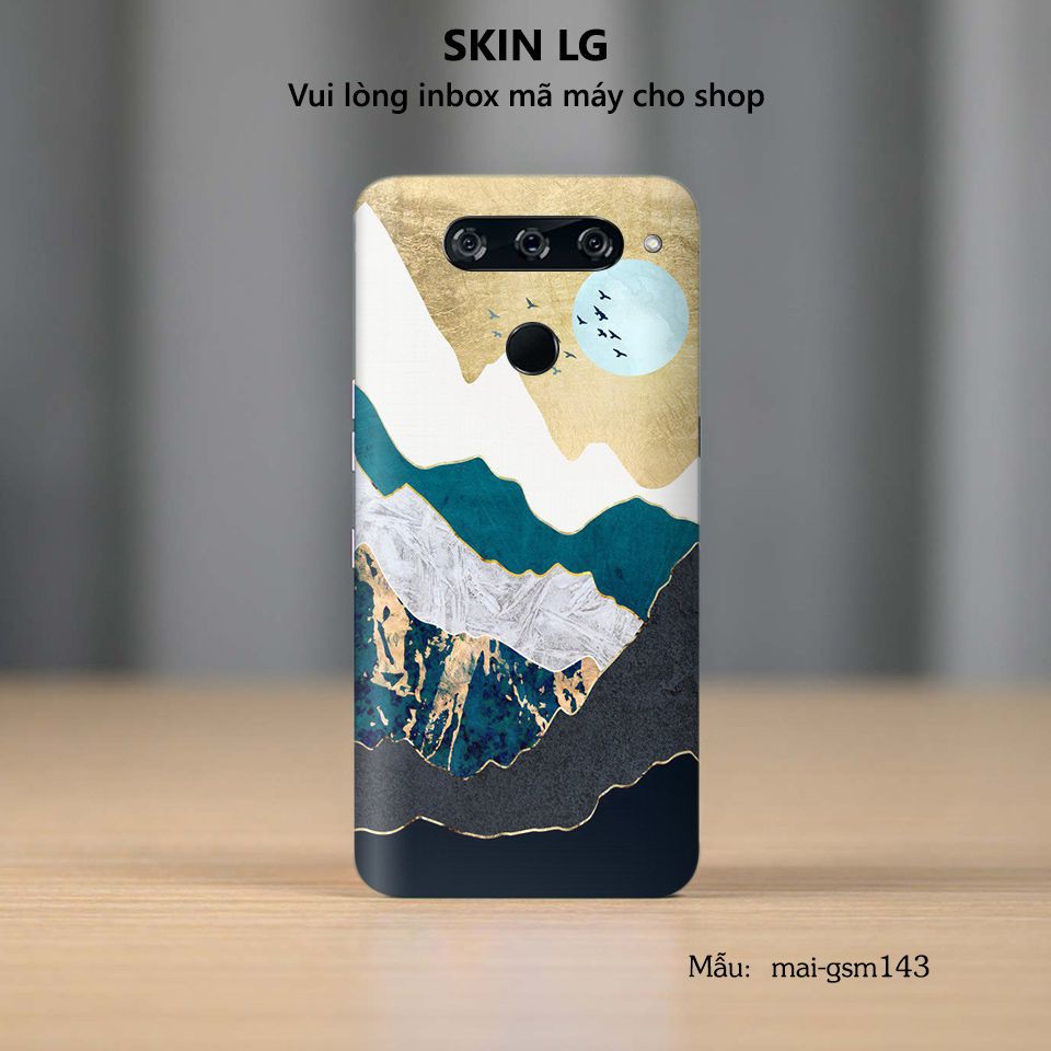 Skin dán cho các dòng điện thoại LG G7 - G8 - G6 in hình giả sơn mài nhiều màu sắc