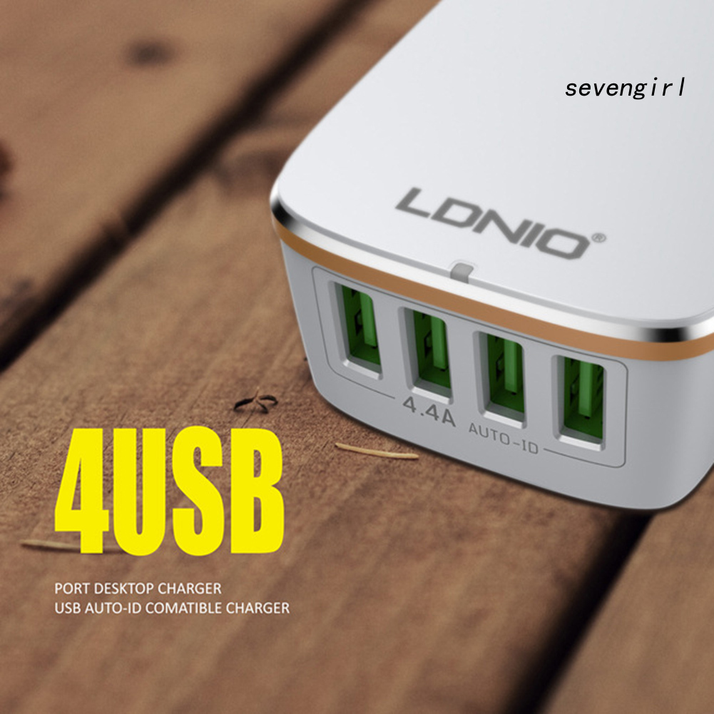 Củ Sạc 4 Cổng Usb 4.4a Sev-Ldnio A4404