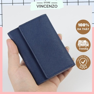 Ví Da Nam Nữ Namecard nhỏ gọn Da Safiano nhập khẩu cao cấp