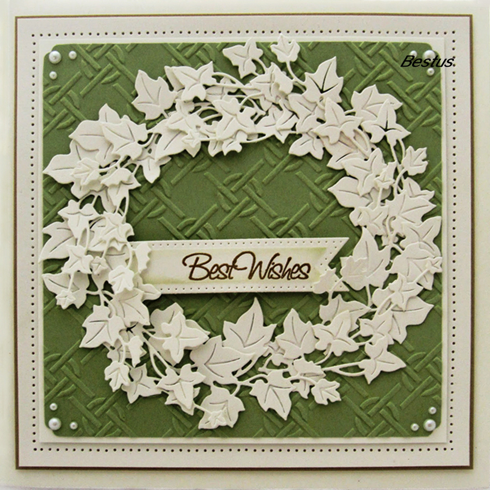 Khuôn Cắt Giấy Làm Từ Kim Loại Tạo Hình Lá Trang Trí Scrapbook