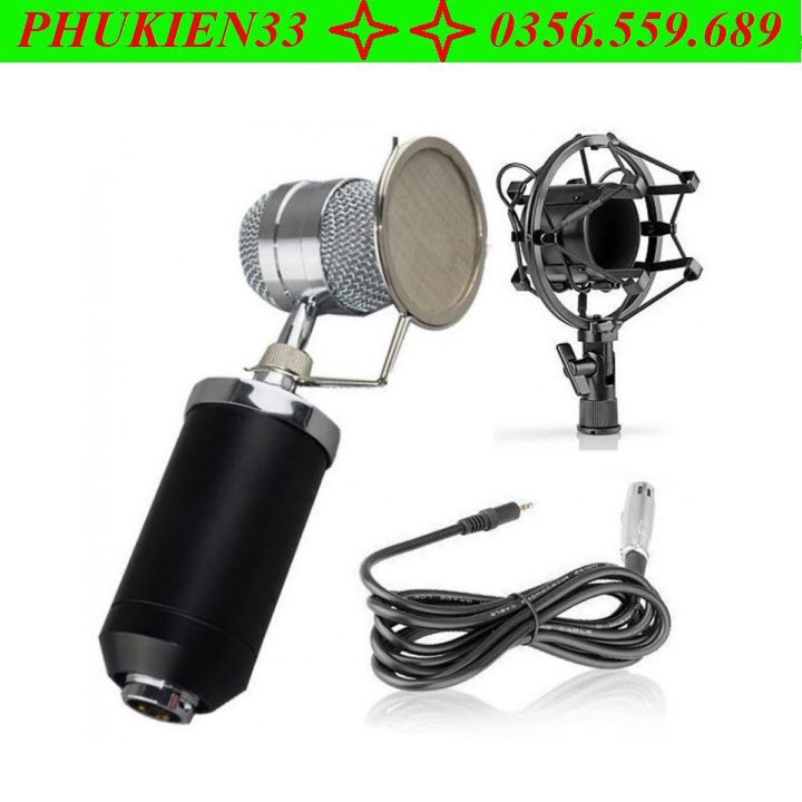 Mic thu âm BM8000 hát Karaoke chuyên nghiệp trên Máy tính, Điện thoại