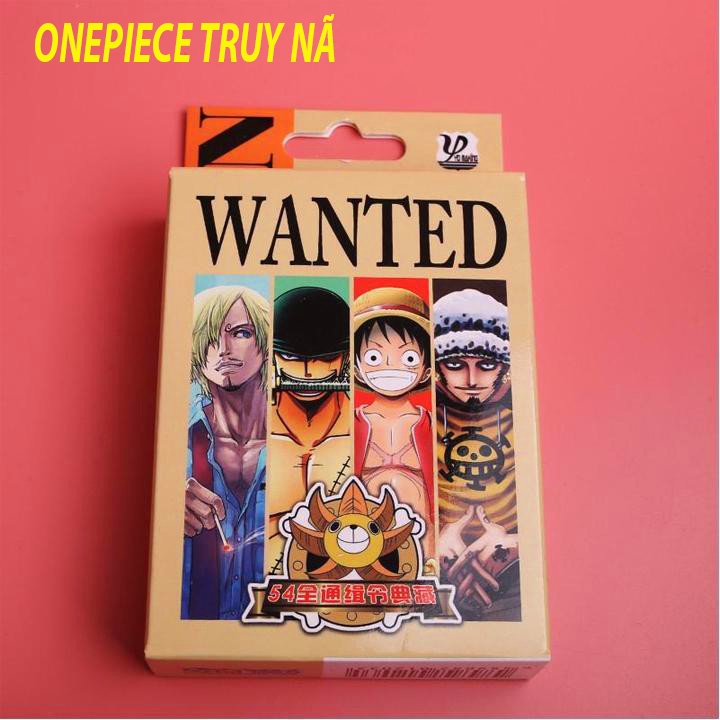 Bộ Bài Tây Tú Lơ Khơ 54 Lá In Hình One Piece, Luffy, Chopper,Zoro Wanted cả nhóm