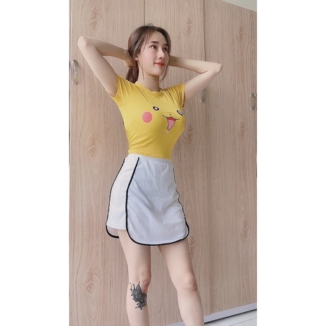 CHÂN VÁY LƯNG THUN PHỐI VIỀN, FREE SIZE 55KG TRỞ XUỐNG MANG ĐẸP, CHẤT THUN GÂN MỀM | BigBuy360 - bigbuy360.vn