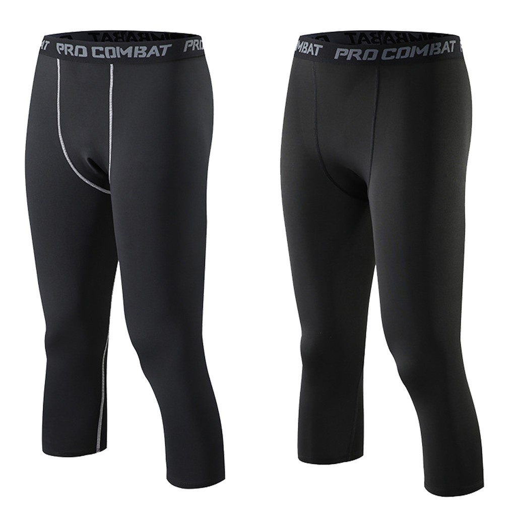 Quần Giữ Nhiệt Nam Quần Legging Combat Pro Tập Gym Thể Thao Dáng Dài Màu Đen Co Giãn 4 Chiều G-SPORTS