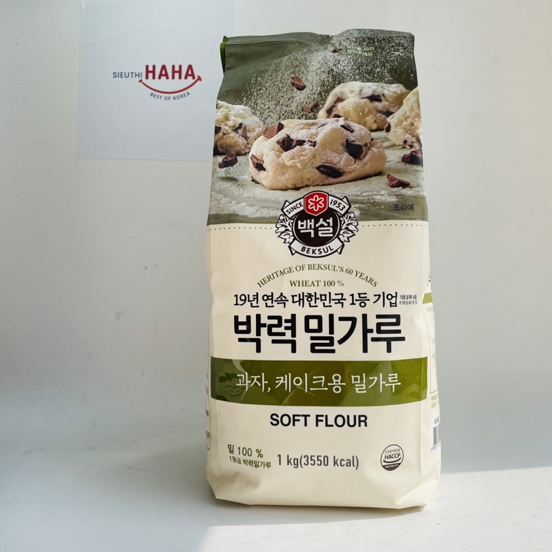 [HSD 01.2024] Bột mì số 8 Hàn Quốc làm bánh bông lan CJ BEKSUL SOFT FLOUR 1kg