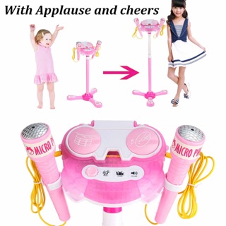 MIC HÁT KARAOKE TRẺ EM CÓ ĐIỀU CHỈNH ĐỨNG - PHÁT NHẠC ĐIỆN THOẠI - ĐÈN SÁNG