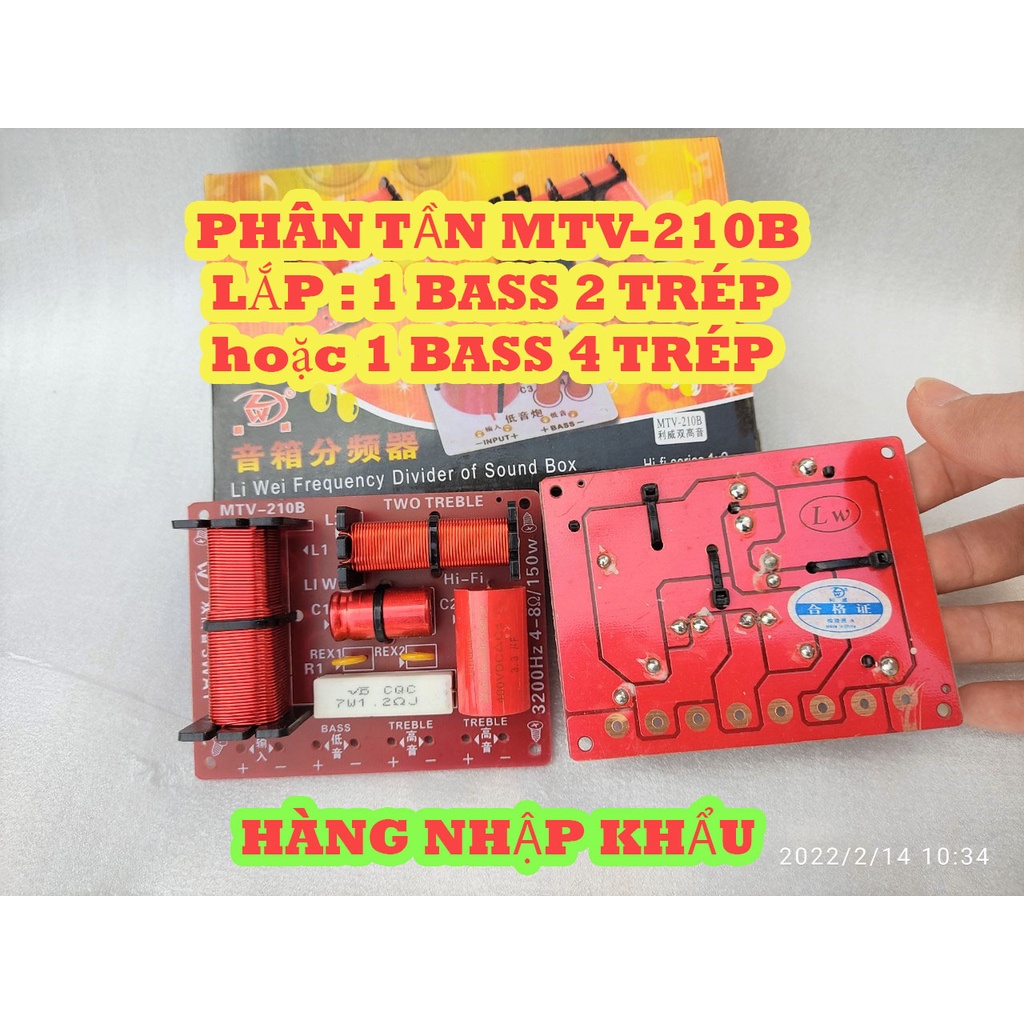 [Mã ELHACE giảm 4% đơn 300K] MẠCH PHÂN TẦN 1 BASS 2 TREBLE - 210B - GIÁ 2 MẠCH