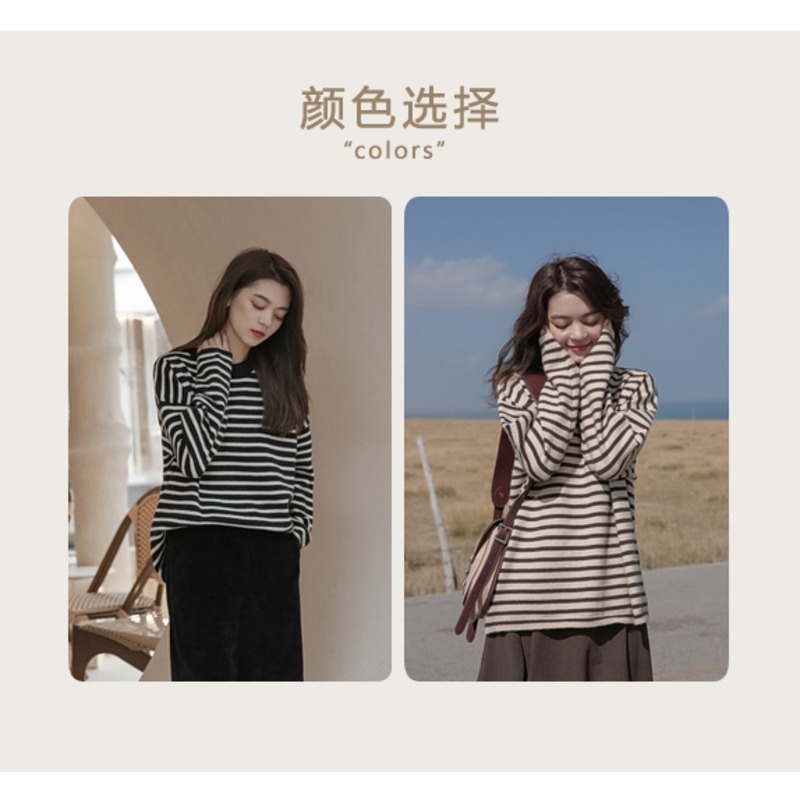 Áo sweater tay dài cổ tròn dáng rộng thời trang cá tính
