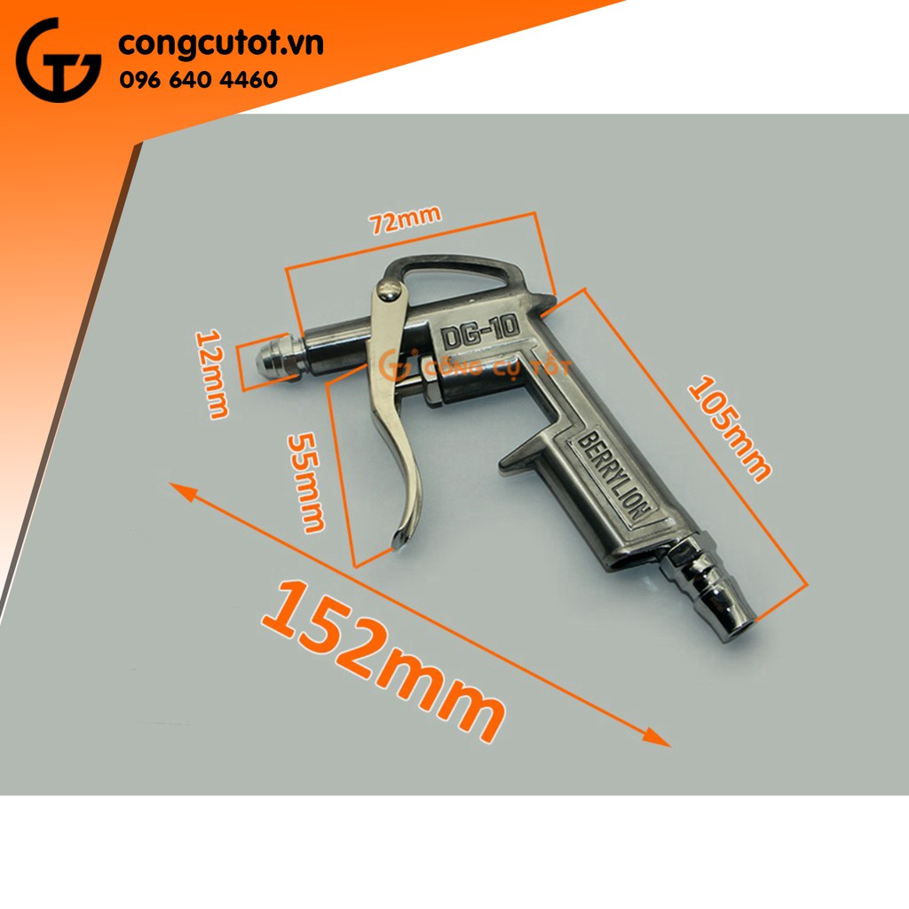 Súng xịt hơi xì khô thân thép Berrylion DG-10