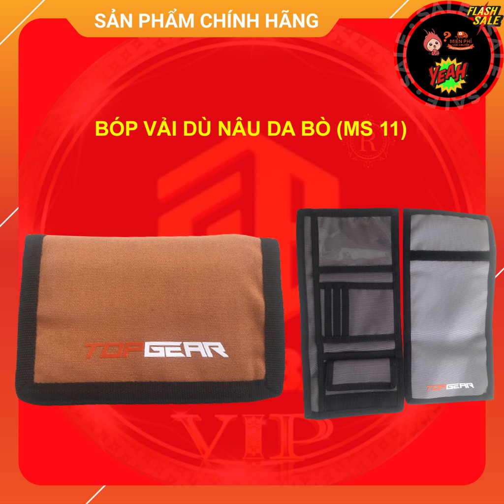 Bóp vải dù NÂU DA BÒ thời trang hàng thanh lý giá RẺ VÔ ĐỊCH (MS11)