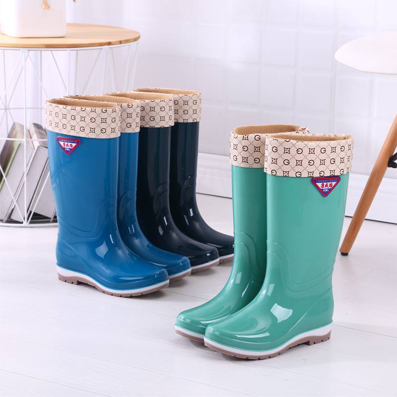 Ủng Đi Mưa Cổ Cao Chống Trượt Thời Trang