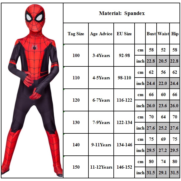 Quần áo Người Nhện Trẻ Em Mặt Nạ Trùm đầu Spider Man Cho Bé Trai