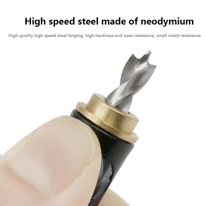 Mũi Khoan Bản Lề Cửa Tự Định Vị 5mm &amp; 1 / 4 &quot;Màu Đen Chuyên Dụng