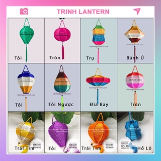 Đèn lồng Hội An khung sắt đan dây đủ màu chống nước treo ngoài trời trang trí size 20CM