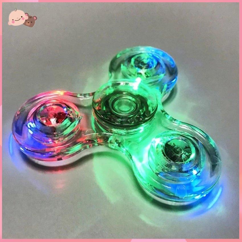 Con quay đồ chơi fidget spinner bằng pha lê nhiều màu sắc Led