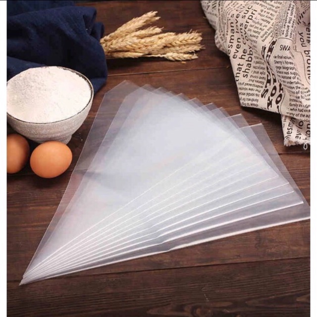10 Túi Nilong Bóp Kem 34Cm/ Túi Bóp Kem / Túi Nilon Bắt Kem