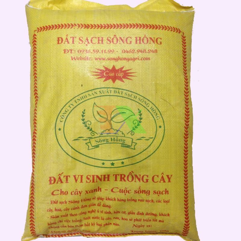 01 bao Đất vi sinh trồng cây - đất sạch sông hồng