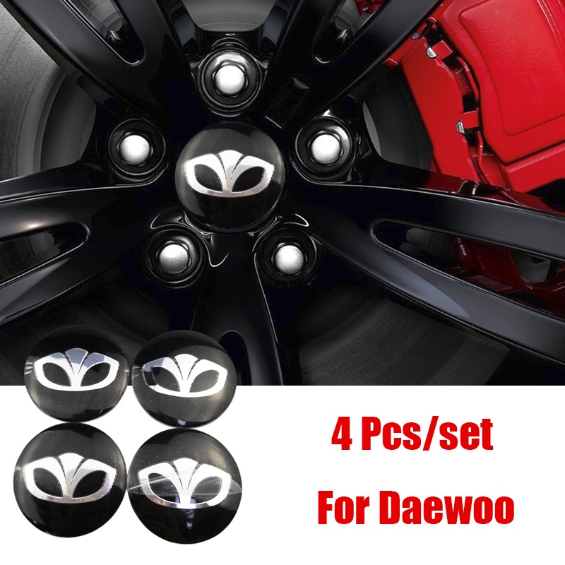 Set 4 Miếng Dán Trang Trí Trung Tâm Bánh Xe 56Mm Cho Daewoo / Lanos Magnus Nubira Matiz Gentra