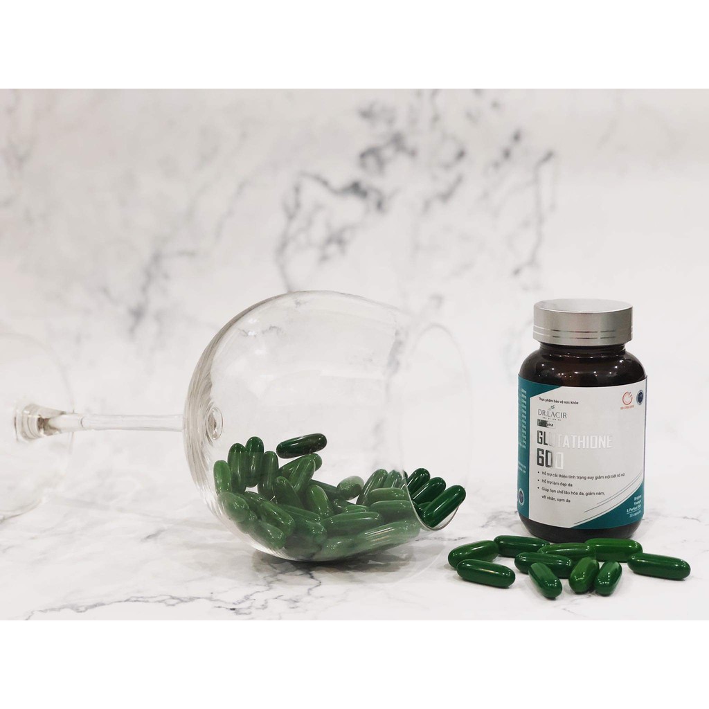 Viên Uống Glutathione 600 Drlacir,Hộp 30 viên,Giúp trắng da,ngừa nám,hạn chế lão hoá da,nếp nhăn,cân bằng nội tiết tố nữ | BigBuy360 - bigbuy360.vn