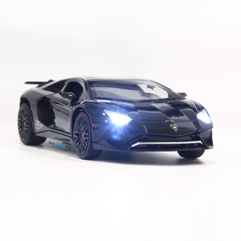 MÔ HÌNH XE XE MÔ HÌNH LAMBORGHINI AVENTADOR LP750-4 SV BLACK 1:32 MINIAUTO