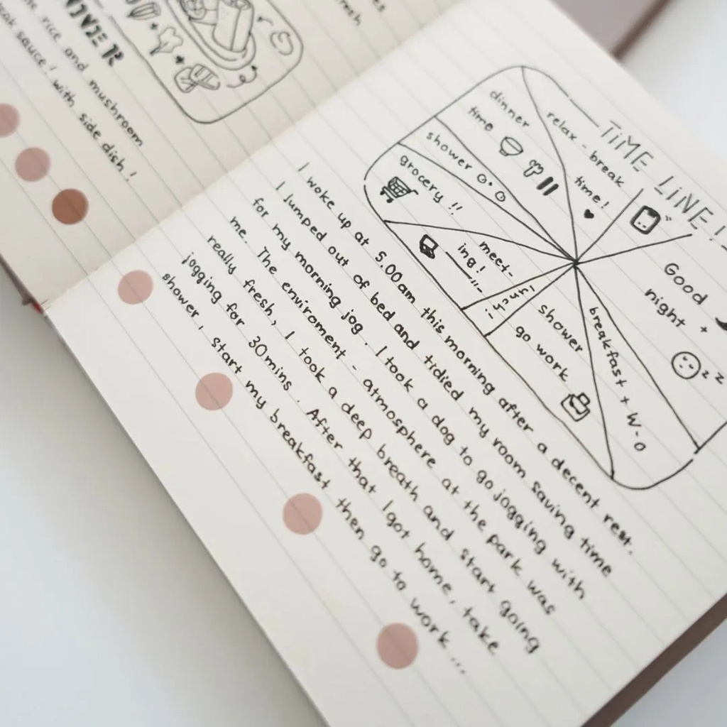 Sổ Vuông CRABIT Kẻ ngang NÂU 130gsm 144 trang - Sổ tay ghi chép, bullet journal