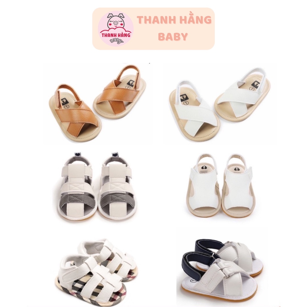 Dép Tập Đi, Dép Tập Đi Cho Bé Trai Đế Mềm Chống Trơn Trượt Thanh Hằng Baby 11 Đến 13 Cm