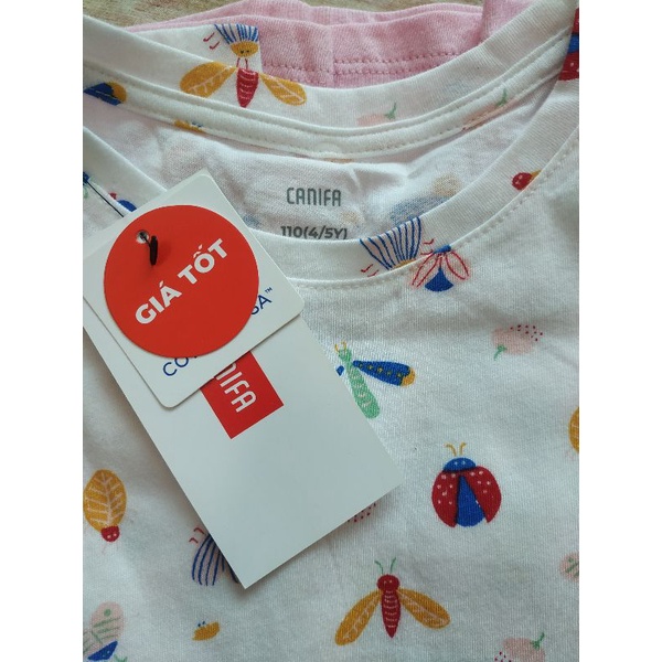 Set 2 áo ba lỗ cotton bé gái Canifa