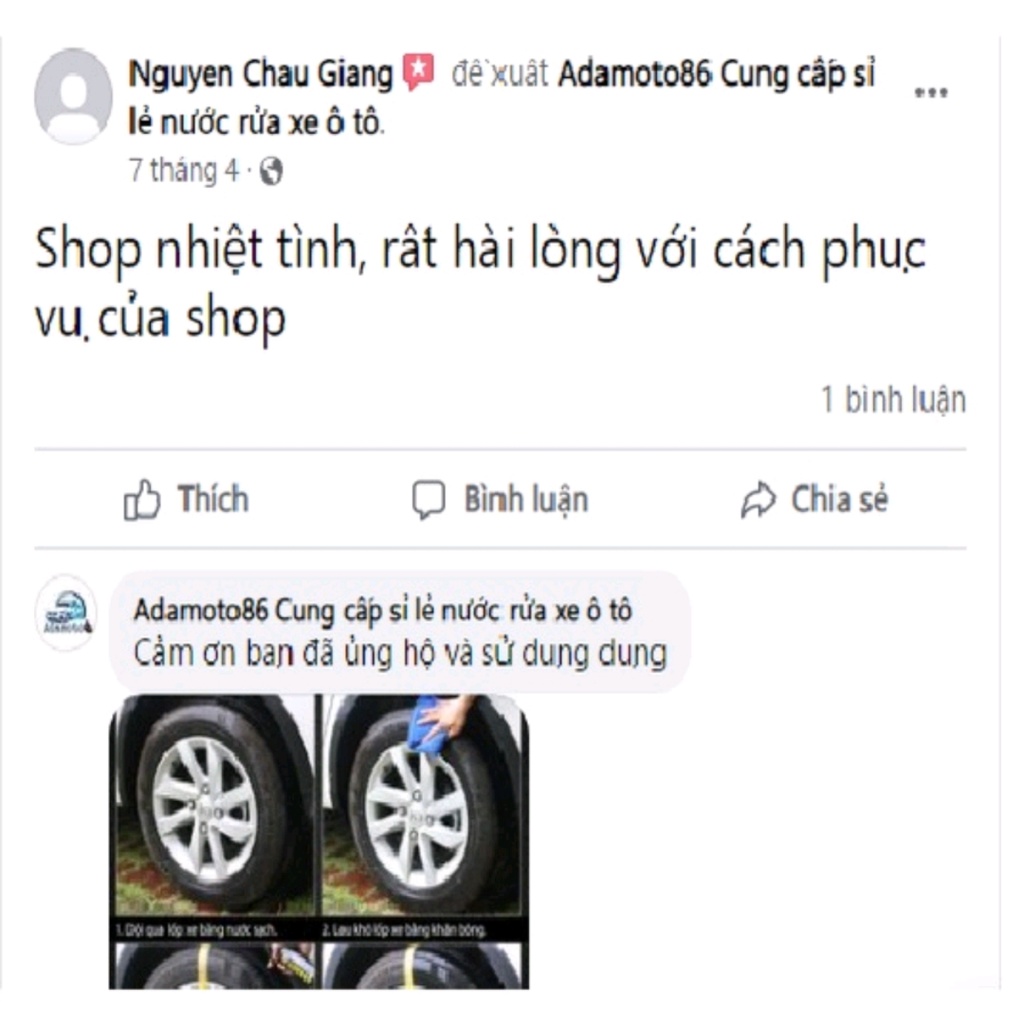 Nước rửa vỏ lốp cho xe ô tô, xe máy là dung dịch tẩy rửa các vết bẩn trên lôp ôtô, xe máykhông chạm dành cho xe gia đình