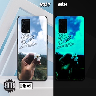 Ốp lưng kính Dạ Quang Oppo A95 4G phát sáng trong đêm hình ảnh buồn
