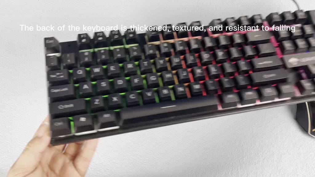 Bộ bàn phím chơi game có dây kèm chuột máy tính với đèn LED 7 màu ấn tượng D320 | BigBuy360 - bigbuy360.vn