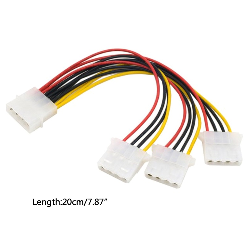 Bộ 2 Dây Cáp Chia Nguồn 4Pin Molex- Male Sang 3 Port IDE Female